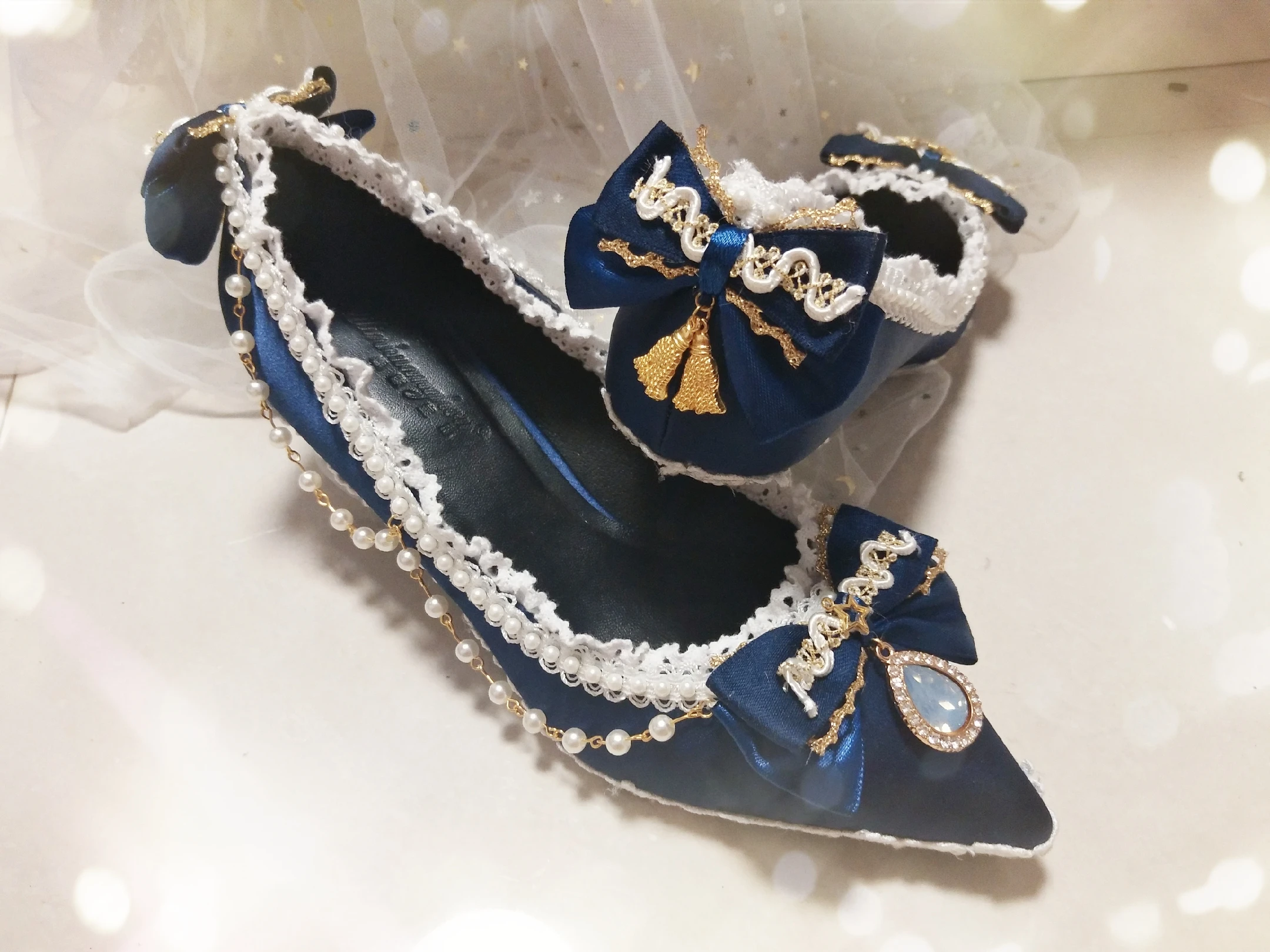 

japanese high heel vintage lace bowknot bandage kawaii shoes cosplay loli women shoes Lolita shoes sweet princess daily