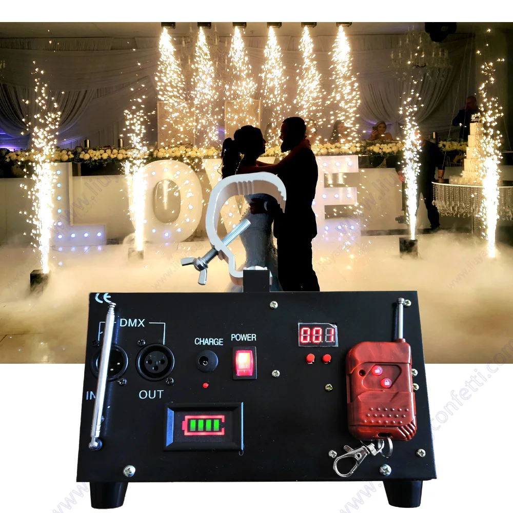 Cold Spark Machine Wedding Firework Dmx Remote Indoor Fountain Party Stage Concert Dj Event Show Decoration Pyrotechnic Sparkler