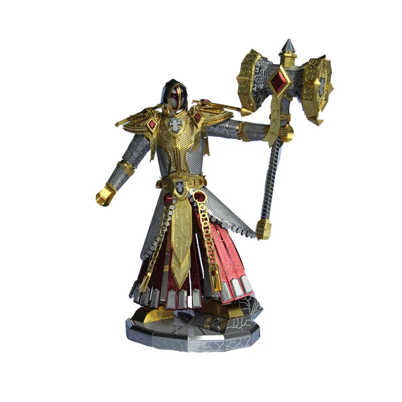 

Picture Kingdom 3D Metal Puzzle Golden Judge Warrior soldier model KITS Gift jigsaw Toys For Children