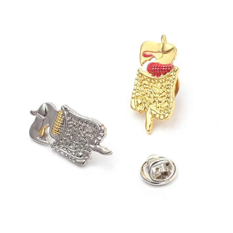 المسامير شكل بروش الذهب والفضة اللون المعادن الطبية دبوس الطبيب شارة الأمعاء بروش الجهاز الهضمي الجهاز الطبي مجوهرات