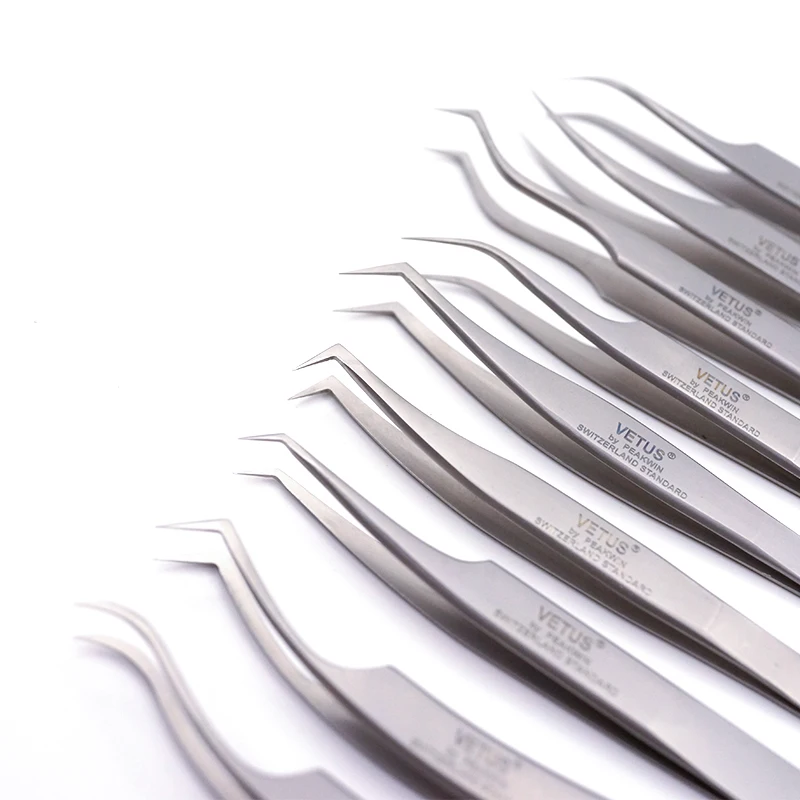 VETUS SA Pinzette Super Präzision Hyperfein Anti-magnetische Anti Säure Pinzetten für Wimpern Pfropfen Marke Neue 9 Stil Zange – Detail 2