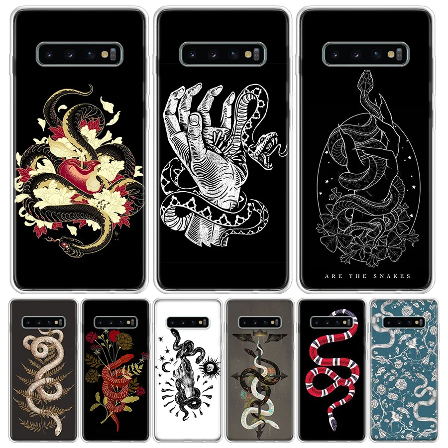 Snake Twine Fern Hand For Samsung Galaxy S24 S23 S21 S22 Ultra S10 Plus S20 FE Phone Case S10E S8 S9 + Housing Shell Coque