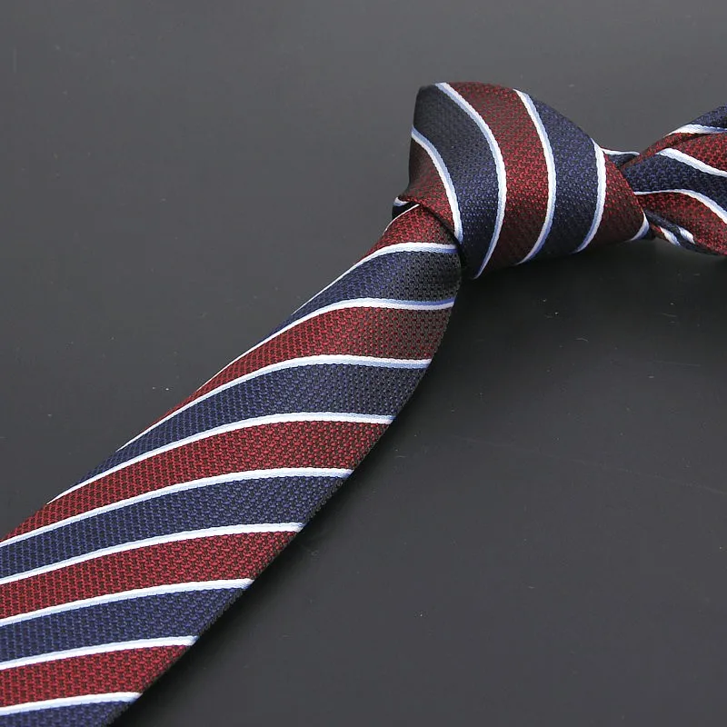 New Fashion Striped Plaid Men's Tie Red Blue Grey Classic Neck Ties Leisure Business Wedding High Quality 6cm Silk Necktie