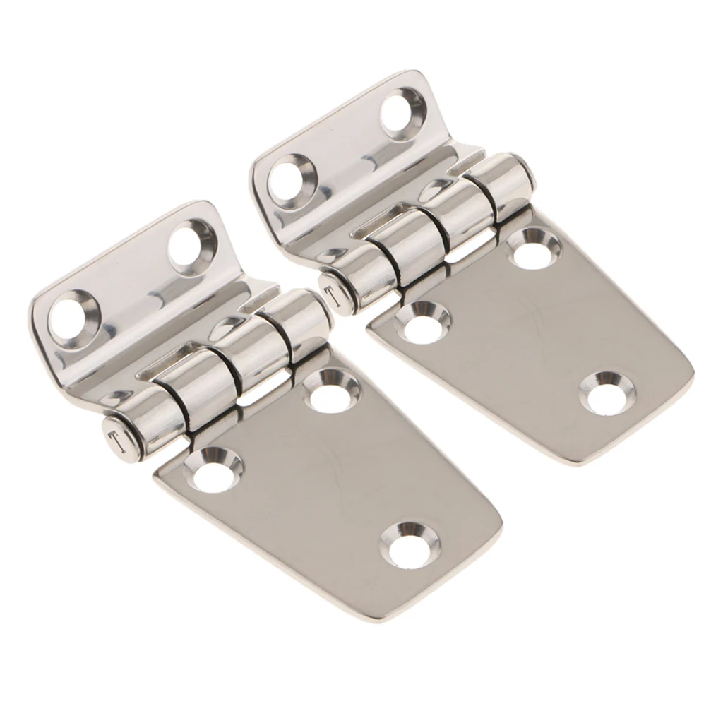 2 Pcs Stainless Steel Hinges Boat Door Hinge Fitting For Boat Yacht 75 X 40 Mm