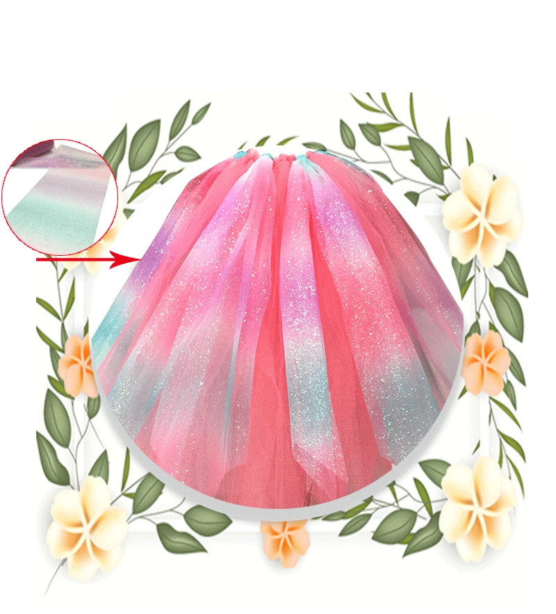 10Yard/roll Rainbow Glitter Tulle Roll Sequin Crystal Organza Sheer Fabric DIY Craft Gift Tutu Skirt Home Wedding Decoration