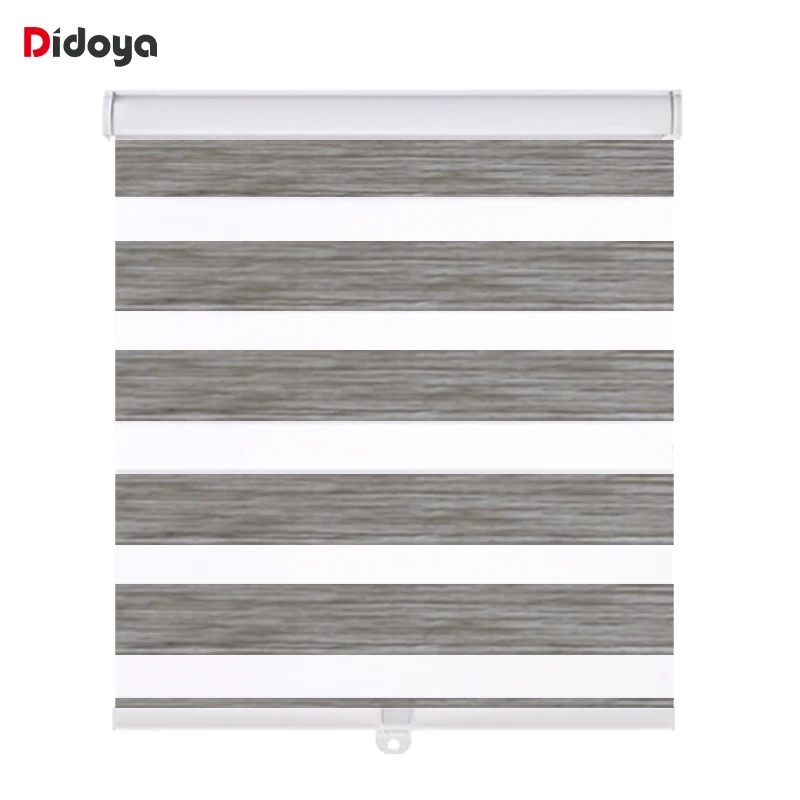 Custom Made Silver Color Blackout Rollor Window Blinds Zebra Blinds Rollor Blind For Home Decoration Easy Install