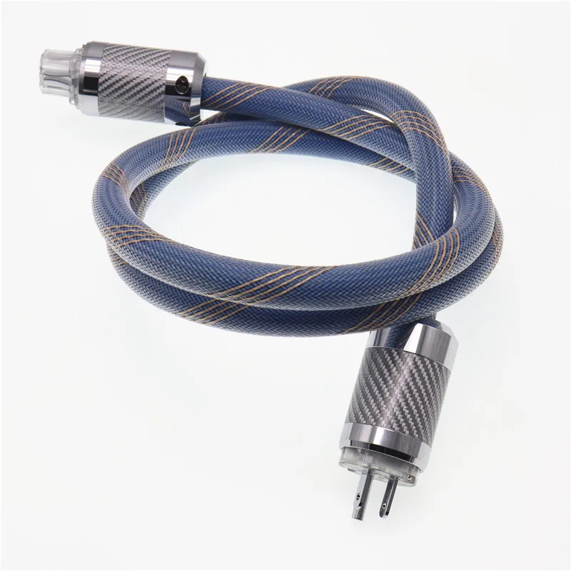 Hi-End Prata Banhado Cabo De Alimentação DAC, Cabo De Alimentação De Áudio, Premium Hi-Fi, Cabos AC