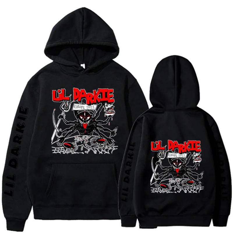 Hoodies marca de impressão lil darkie outono streetwear moda masculina moletom com capuz oversized roupas unissex