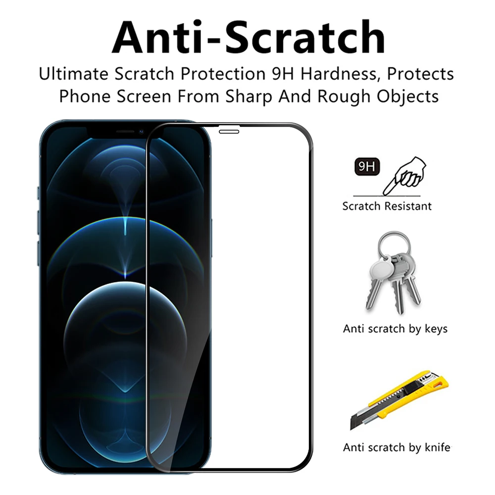 9D الزجاج المقسى آيفون 12 برو ماكس الزجاج آيفون 12 برو 11pro ماكس زجاج واقي آيفون 7 8 plus se2020 فيلم زجاجي