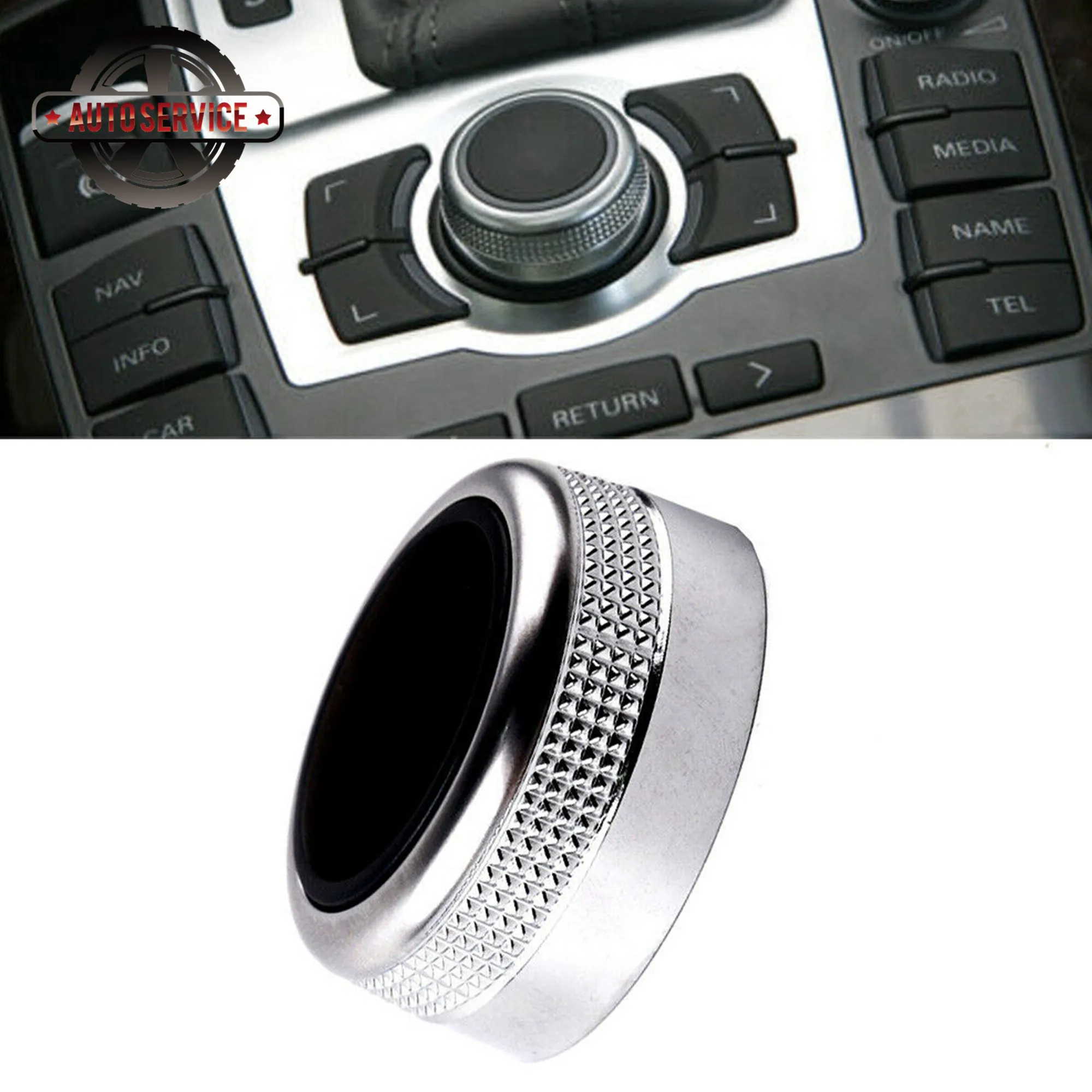 

Center Console MMI Multimedia Knob Menu Switch Cover 4F0 919 069 For Audi A6 S6 Avant Quattro A8 S8 Quattro Q7 RS6 4F0919069A