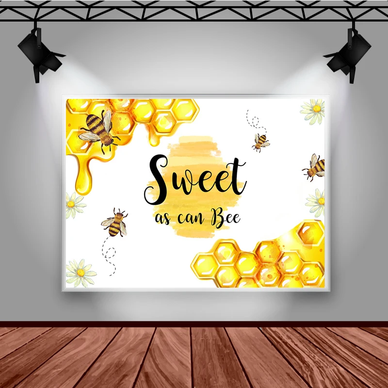 Süße Bee Themed Baby Dusche Foto Hintergrund Foto Studio Little Bee Prinz Prinzessin Neugeborenen Kinder Geburtstag Partei Hintergrund