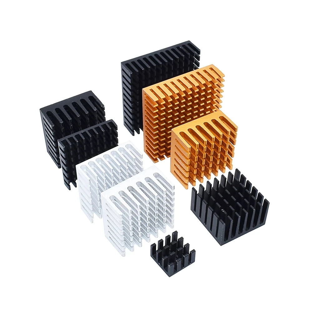 14*14*8mm Golden Black Aluminum Radiator IC Heat Sink Heat Sink 40 x 40 mm x 11 mm / 28 x 28 x 6 / 25 mm