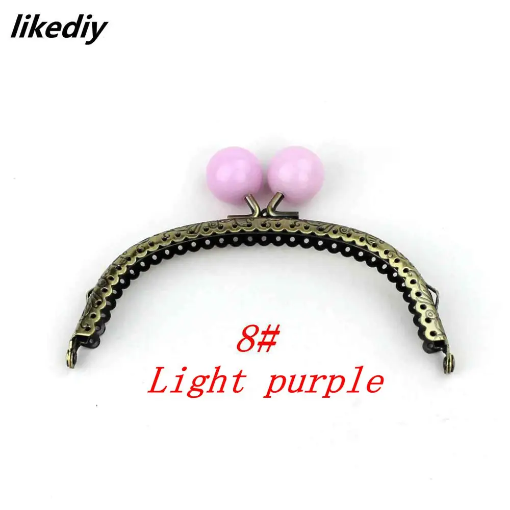 1 Piece 12.5 CM Antique Bronze Arc-shaped Candy Head Metal Purse Frame Kiss Clasp DIY Bag Accessories