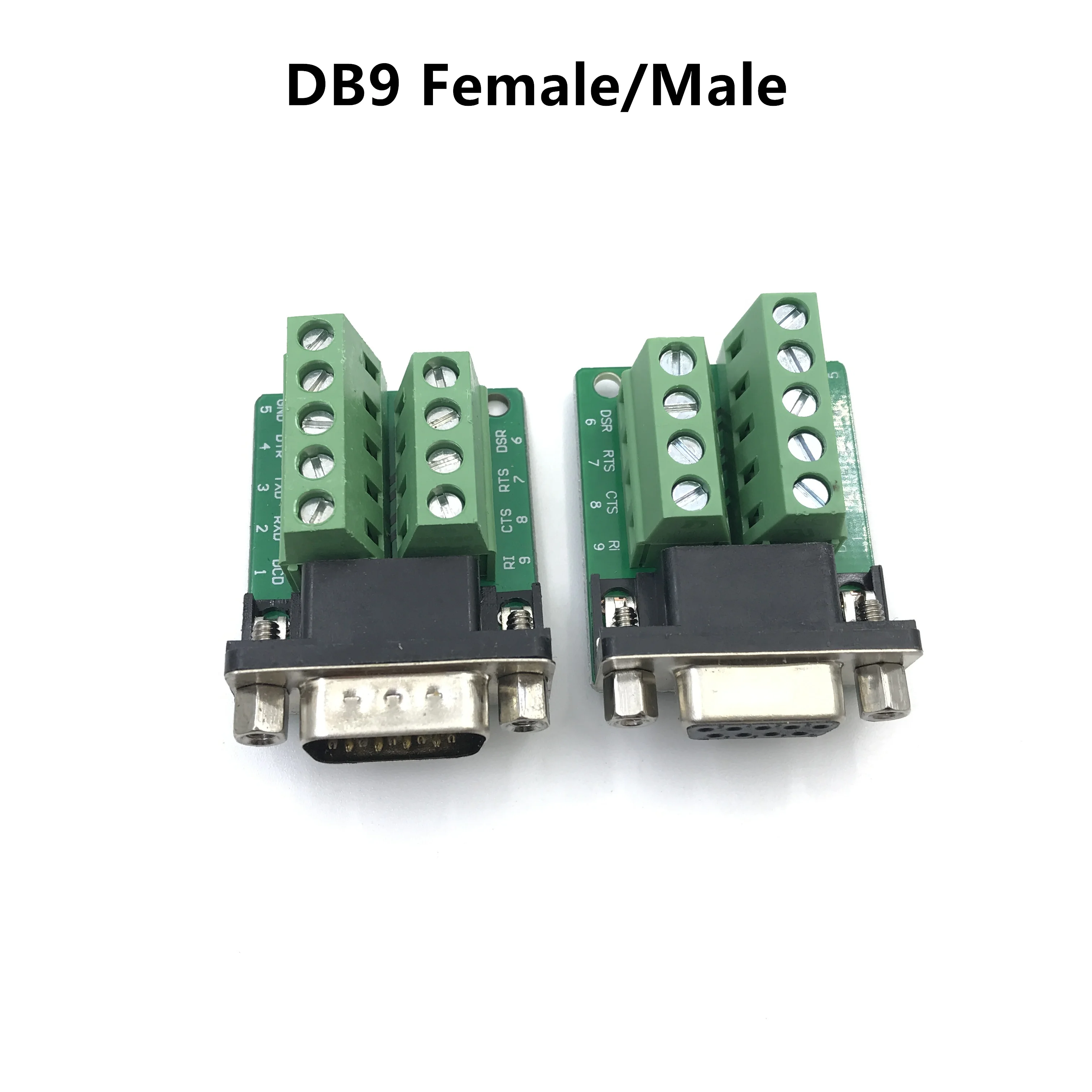 Adaptador hembra macho DB9, módulo de Terminal de señales RS232, conector Serial a Terminal DB9
