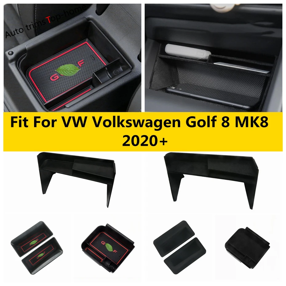 

Car Front Door Handle Armrest Container Central Control Storage Box Interior Accessories For VW Volkswagen Golf 8 MK8 2020 -2022