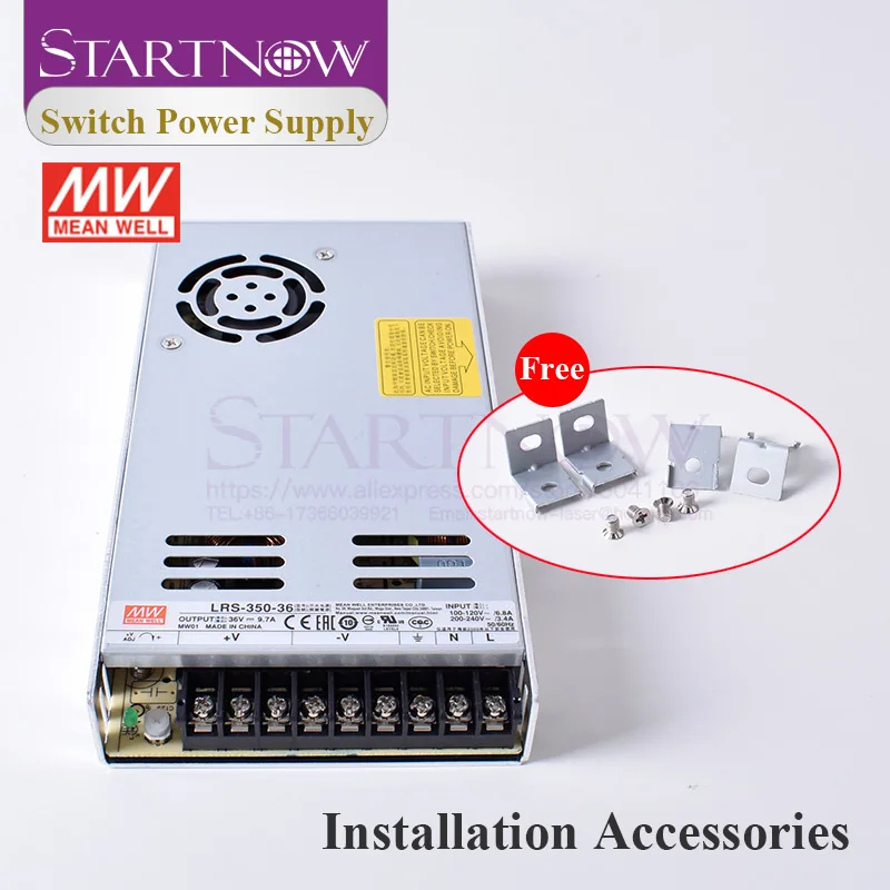 Startnow LRS-350-36 Switch Power Supply for Laser Controller Original MW Taiwan Meanwell Switching Power Supply 24V 36V 48V 350W