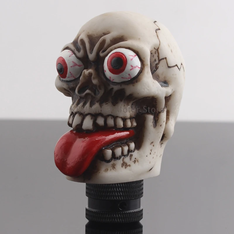 Universal Car Gear Shift Knobs Skull Head Style Gear Manual Transmission Gear Shift Knob Shifter Lever Modified Manual Gear Car