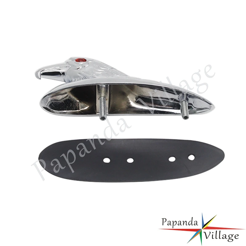 Chrome ATV Motorcycle Eagle Head Ornament Statue For Kawasaki Yamaha Suzuki Honda Harley Dirt Bike Front Fender Frame Decoration