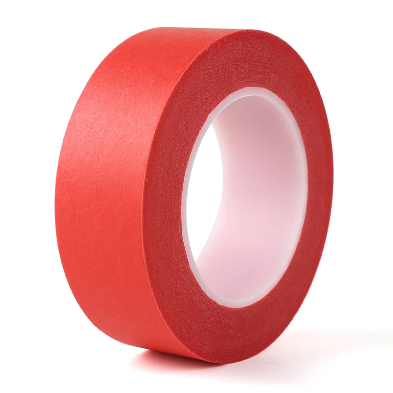 Custom Red Crepe Paper High Temperature Spray Painting Masking Tape