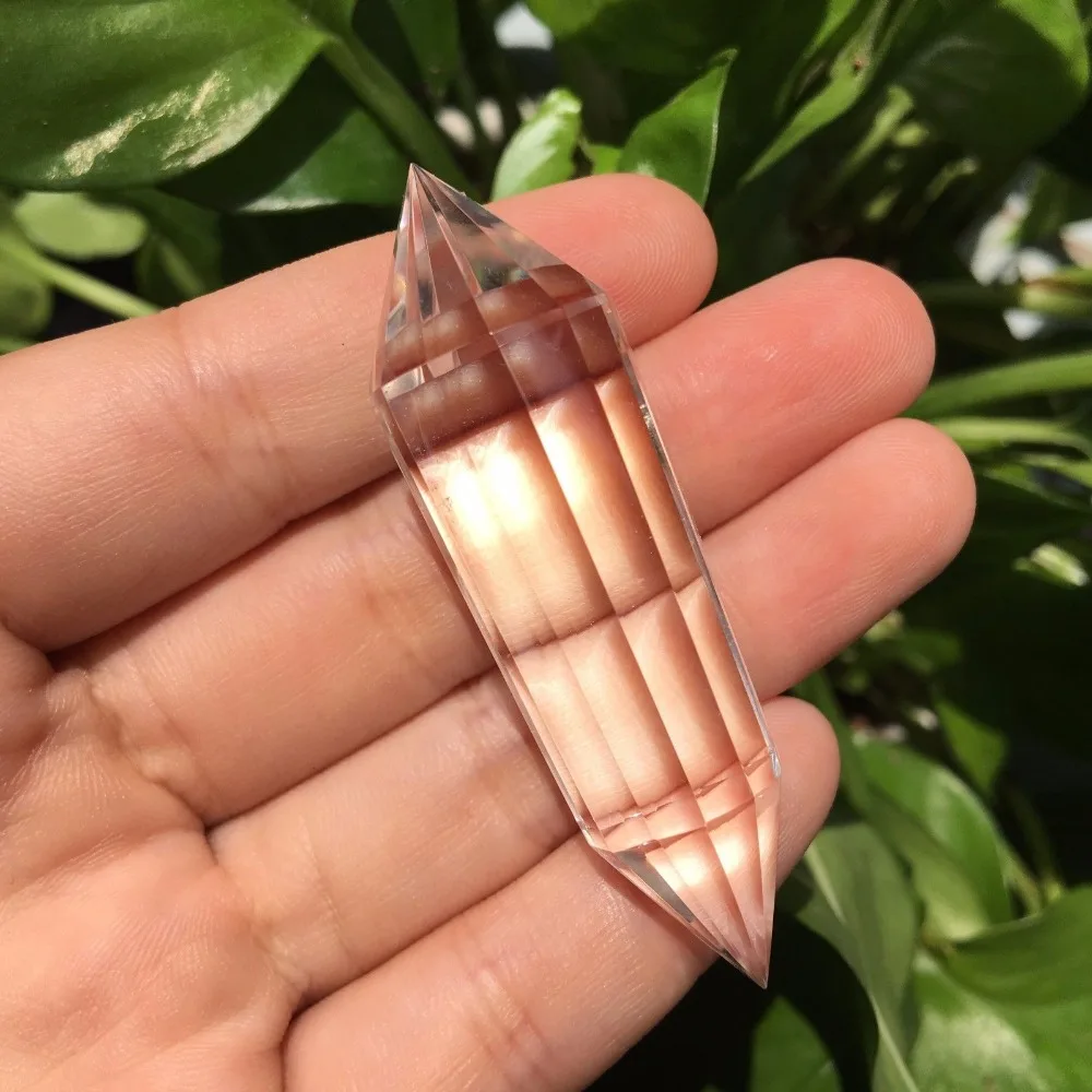 12 Sided Natural Clear Double Terminated Vogel Inspired Crystal Wand