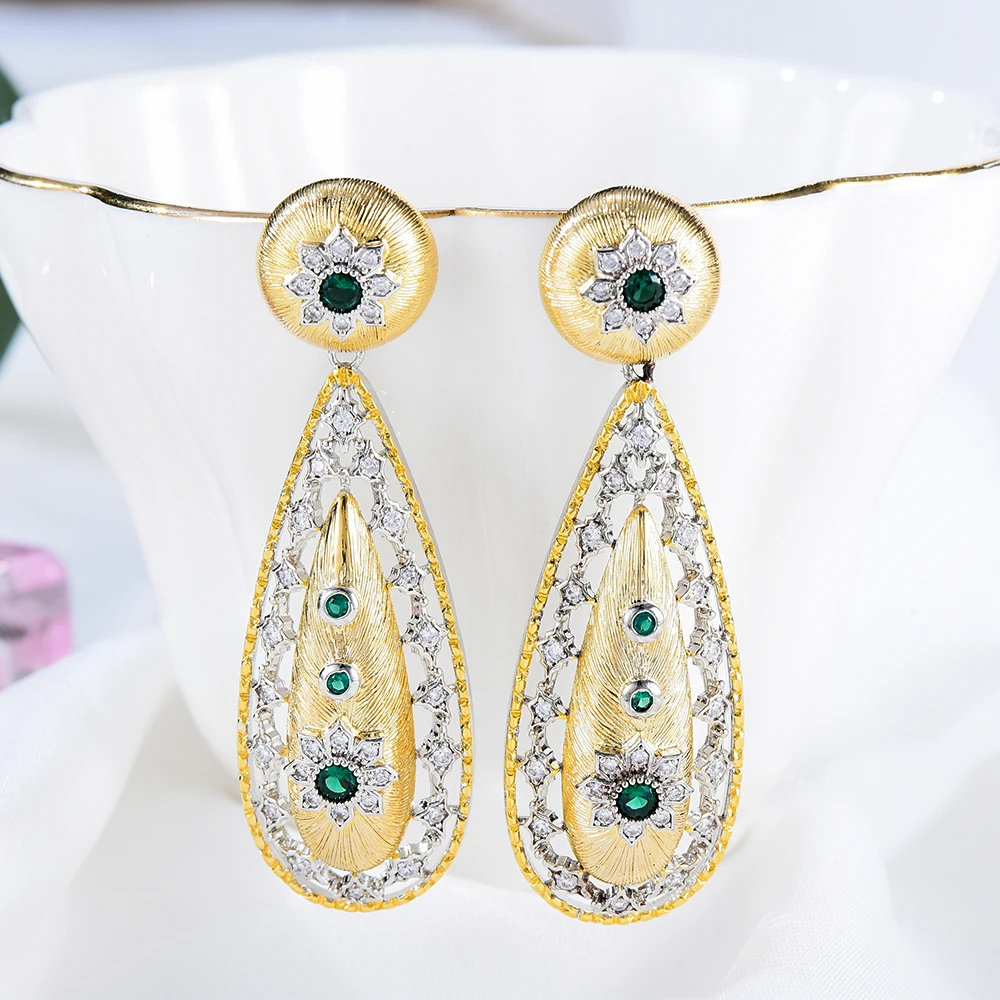 Siscathy Arab Indian Fashion Vintage Pendant Earrings Women Trend Gold Color Water Drop Hanging Earing Party Jewelry Accessories