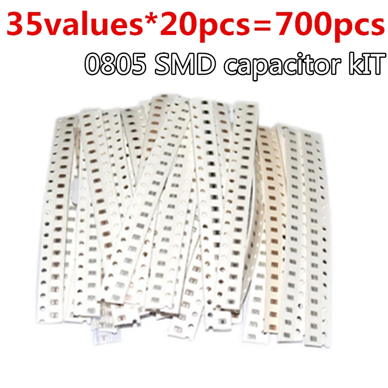 

35values*20pcs=700pcs 0805 SMD capacitor kIT chip capacitor 1pf~10uf