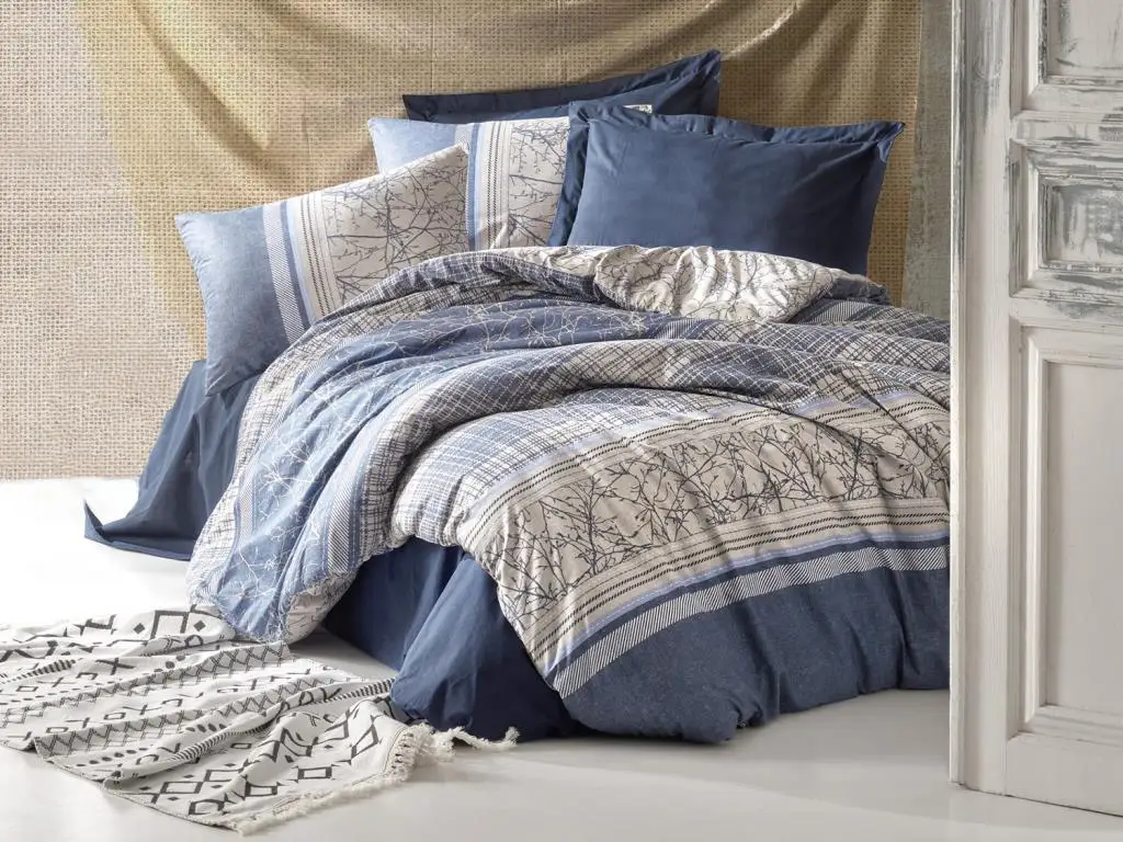 Cottonbox Earth Greenhouse Double Personality Duvet cover set Navy Blue