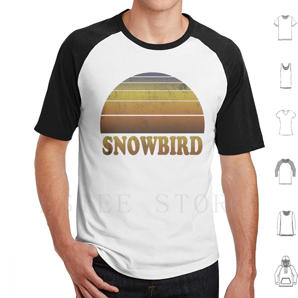 Vintage Snowbird Sunset Shirt T Shirt Men Cotton 6xl Tourism Souvenir Keepsake Travel Retro Scenery Vacation Old School
