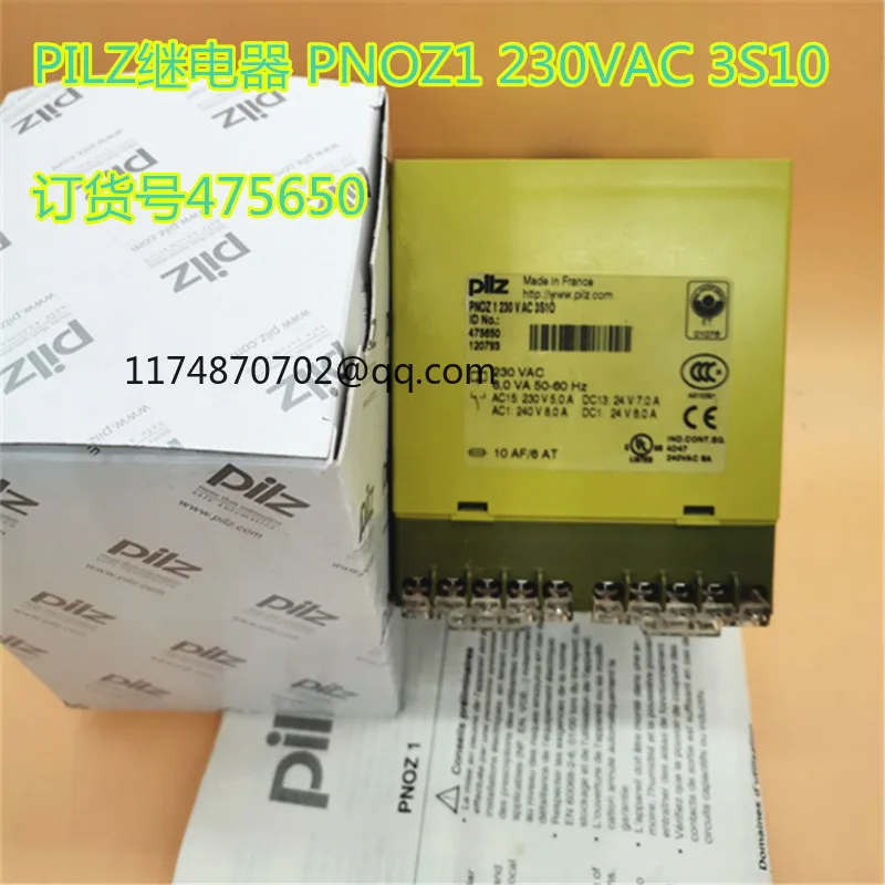 PILZ  PNOZ1 230VAC 3S10 475650 100%  new and original