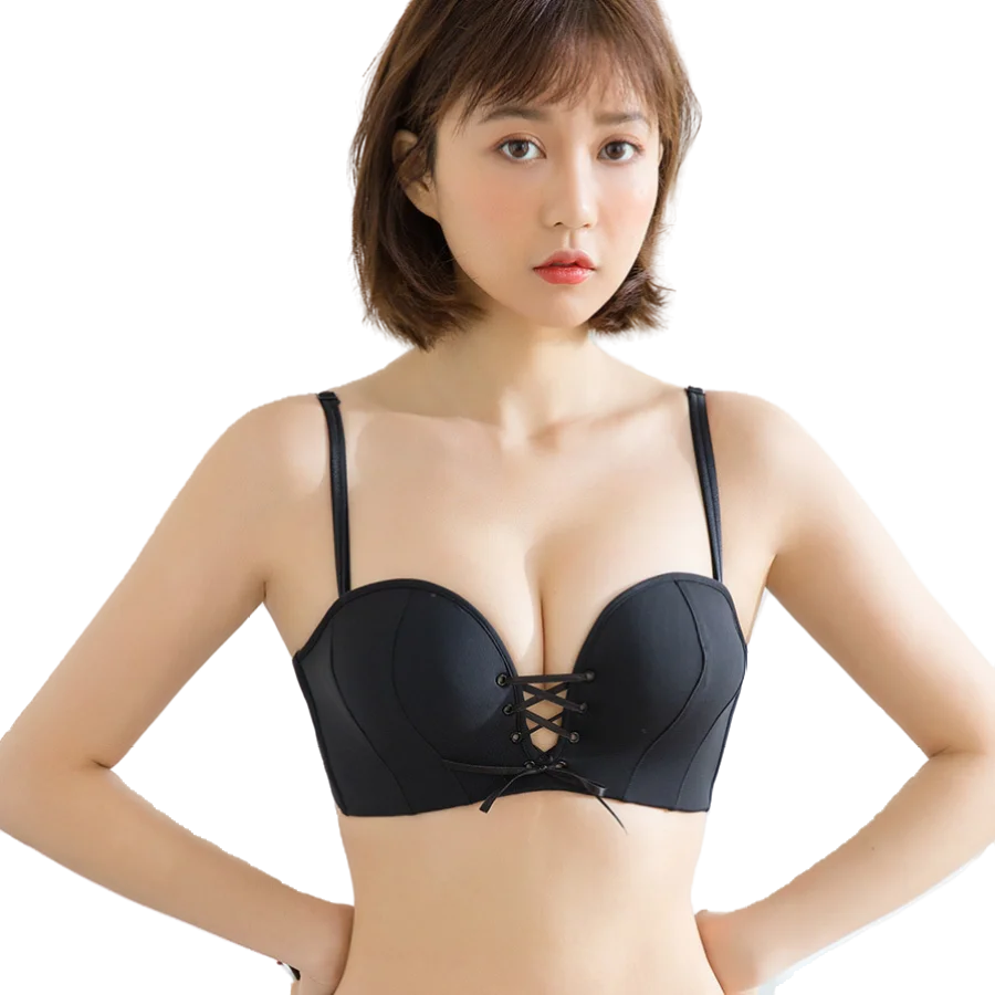 Non-slip Invisible Bra Push Up Wireless Wire Free Seamless Sexy Strapless Lingerie Solid Color Intimate Wear