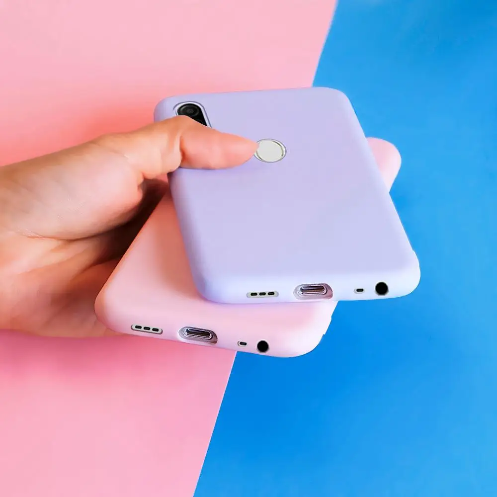 Candy Color Silicone Phone Case For OPPO Reno 2 2F Realme 6 5i 6i 5 3 C2 C3 XT X2 Pro Find X2 Pro ACE Matte Soft TPU Cover Cases