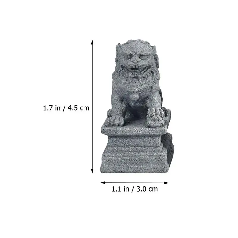 Fo Shui Feng Miniatura Estatueta, Cães De Pedra, Decoração de Escultura Guardião Chinês Prosperidade, Par Fu, Figurinhas, Estátua