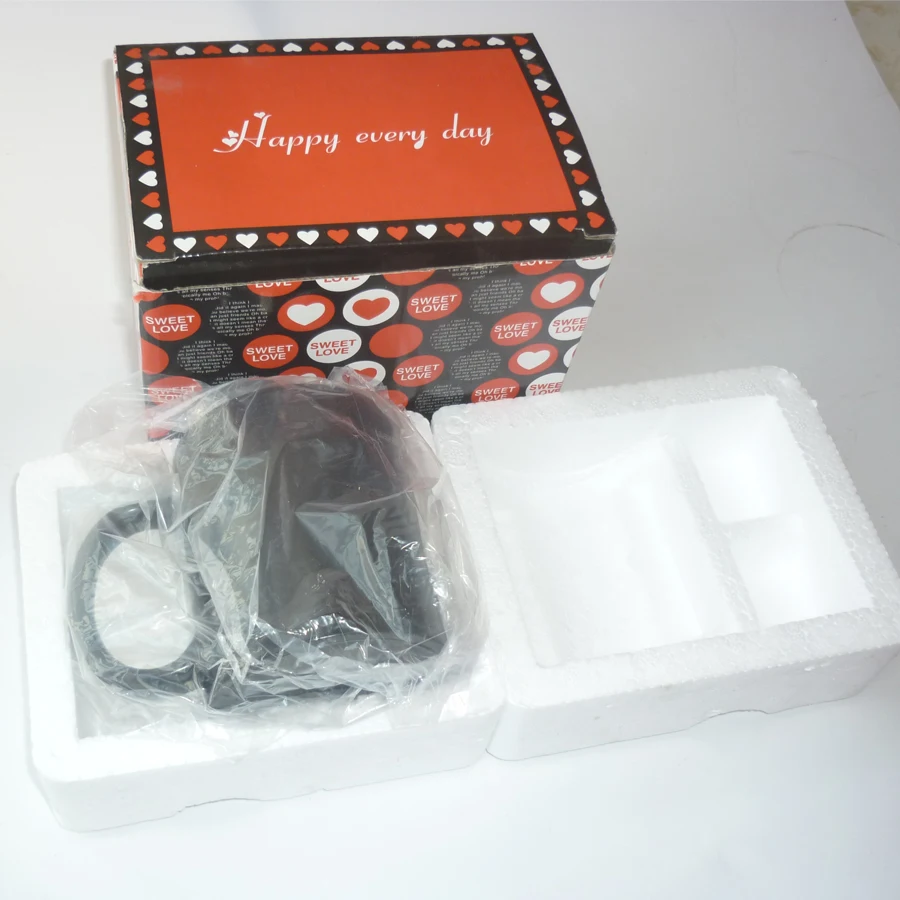 كسر سيئة 350 مل كوب قهوة سحري من السيراميك متغير اللون