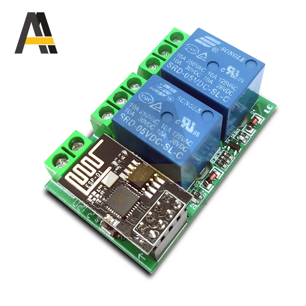 ESP8266 ESP-01/01S 5V DC WiFi Relay Module Double Channel ESP01 ESP-01 Wireless WIFI Module for Things Smart Home Remote Control