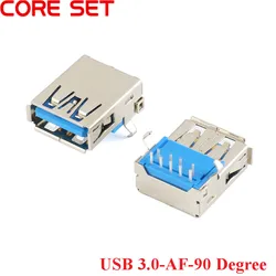 10Pcs/2Pcs USB 3.0 PCB Mount Socket DIP Type A Female Right Angle 9 Pin DIP Socket Connector 90 Degrees