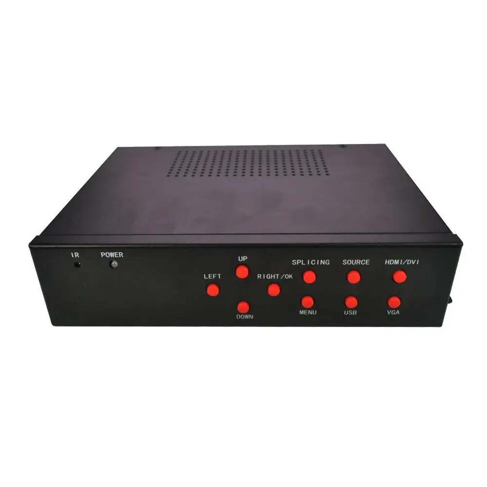 100-240V 4 Channel TV Video Wall Controller 2x2 HDMI DVI VGA USB Video Processor Screens Splicing