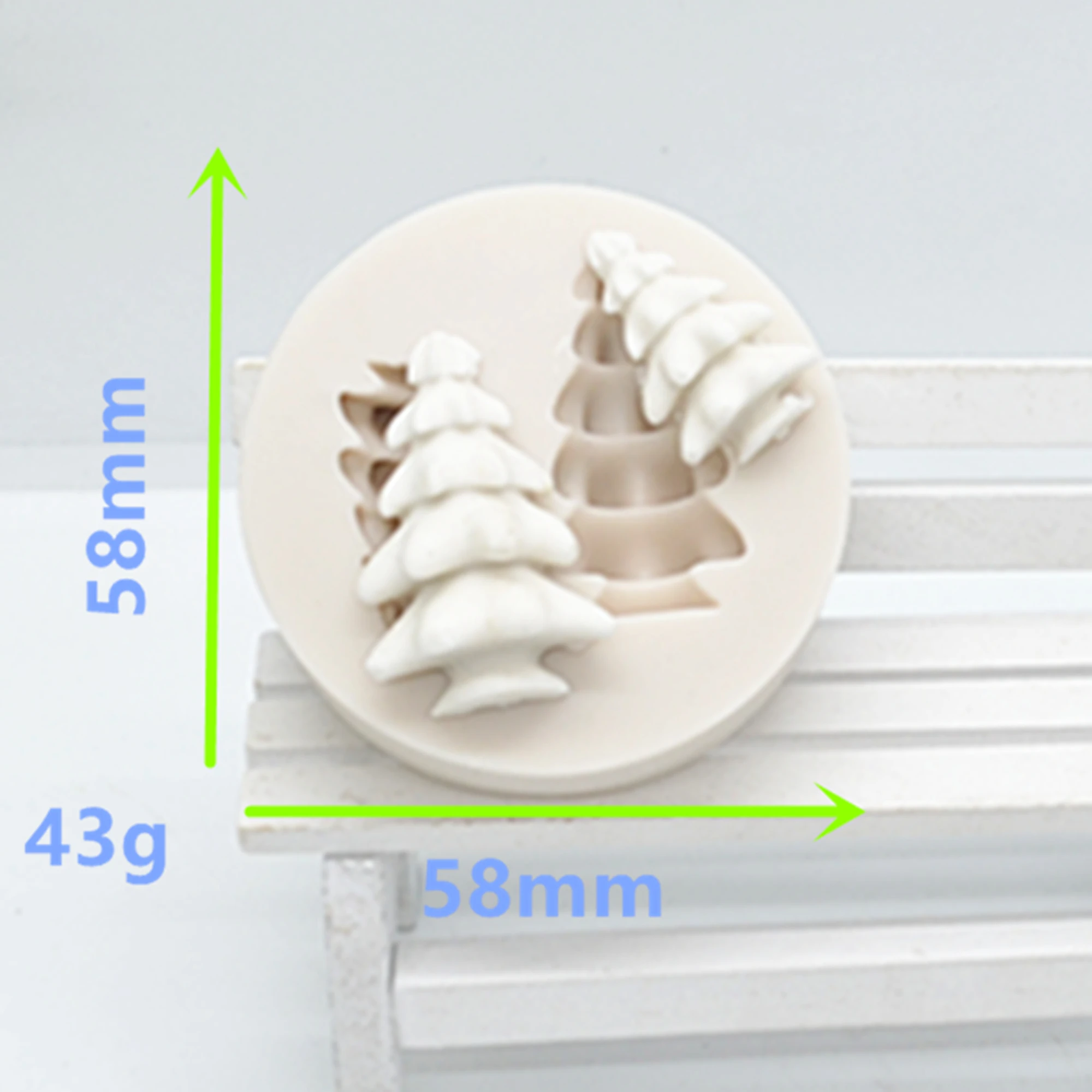 3D Christmas Tree Silicone Resin Fondant Molds for DIY Pastry Cup Cake Dessert Plaster Lace Decoration Tools Kitchen Baking M003