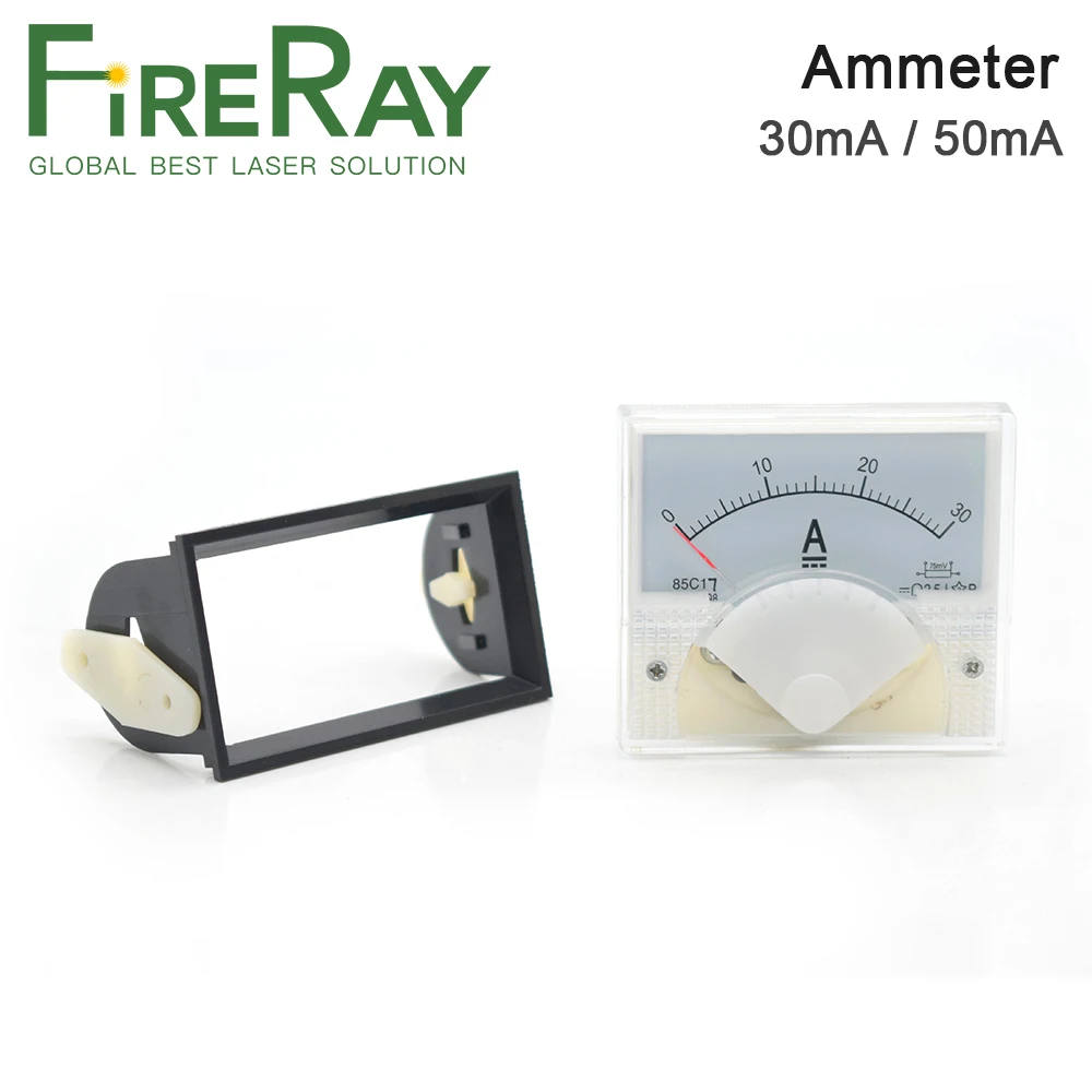 FireRay Ammeter 30mA 50mA 100mA 85C17 Meter Current for CO2 Laser Engraving and Cutting Machine