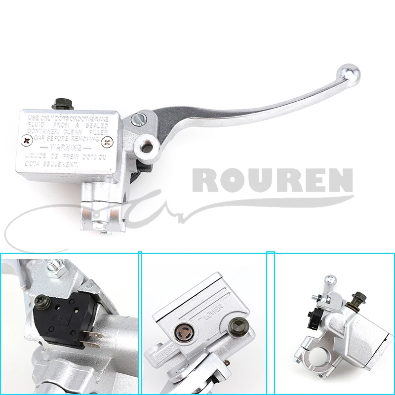 

Серебристый правый передний вертикальный гидравлический насос рычаг гидравлического правого тормоза 7/8 дюймов 22 мм