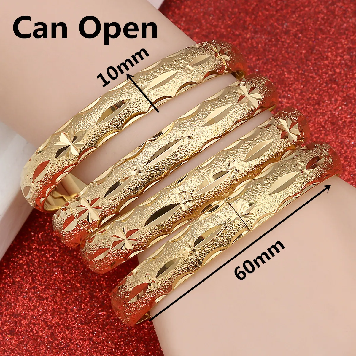 24k Gold Color Bangle for Women Dubai Bride Wedding Ethiopian Bangle Arab Jewelry