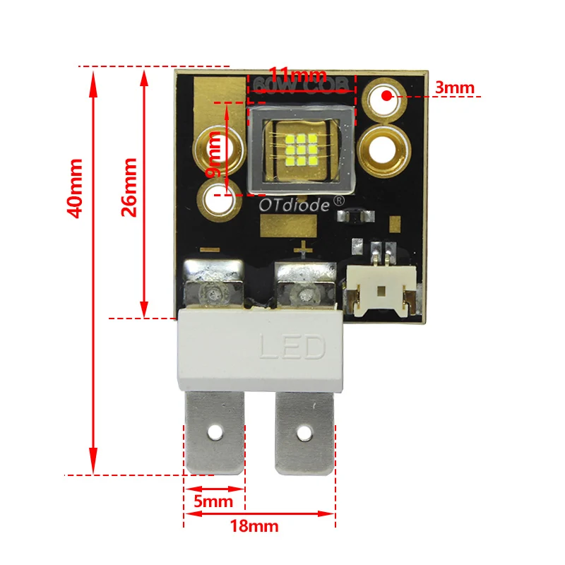 Imagem -04 - Importado Cold White Led Emitter Diode 60w 120 Graus para Seguir Spotlight Stage Moving Head Light Cbt90 Sct90 Cbt-90 Cst-90