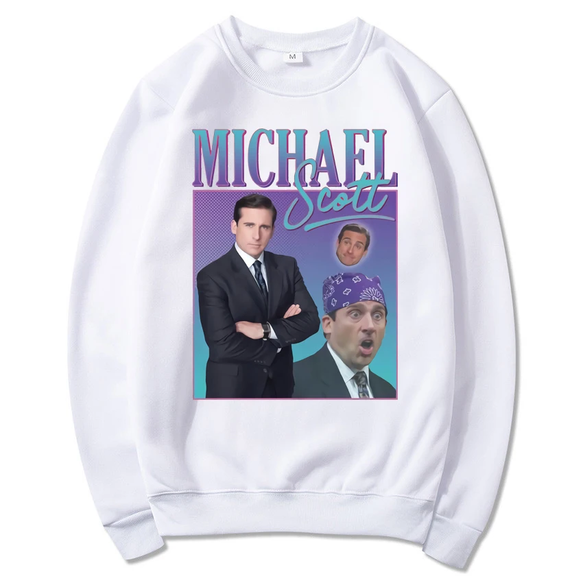 2025年マイケル・スコット オマージュ スウェットシャツ 面白い オフィス テレビ番組風 レトロ ヴィンテージ プルオーバー スウェットシャツ レディース 原宿 パーカー