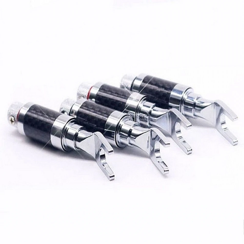 Furutech CF-201(R) Copper Rhodium Plated Carbon  connectors plugs Y Spade Original box