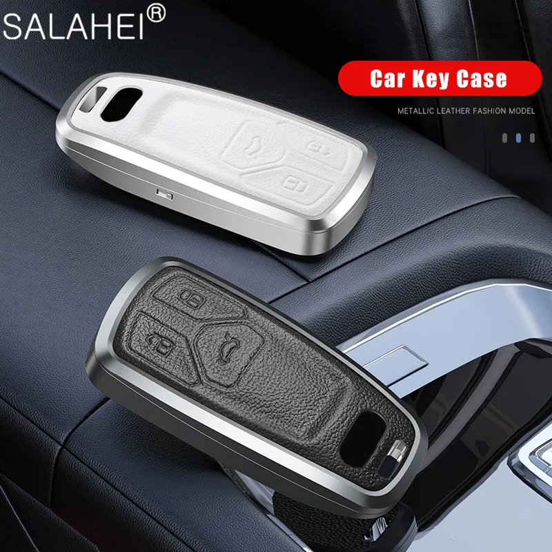 Car Key Cases Cover Shell Fob For Audi A4L A4 B9 Q5 Q7 TT TTS TFSI A5 S5 8S 2016 2017 2018 2019 2020 2021 Keychain Accessories