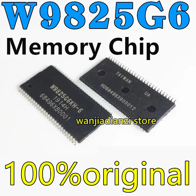 New and original W9825G6KH-6 TSOP54 W9825G6JH-6 256Mbit RAM Memory SDRAM memory chip IC, IC chip, SMD integrated circuits