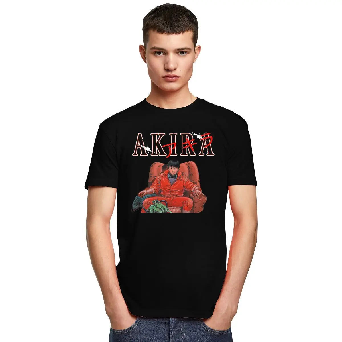 Japanese Anime Neo Tokyo Akira Top T Shirt Men Cotton Stylish T-Shirt Father's Day Manga Shotaro Kaneda Tee Tops Camisas