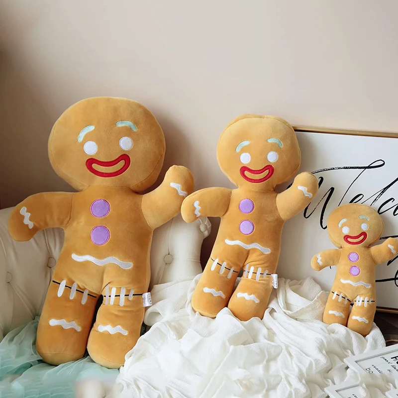 Gingerbread man pluszowa lalka świąteczna tradycja zabawka piękny herbatniki mężczyźni nadziewane meble tapicerka poduszka ozdoba sofy