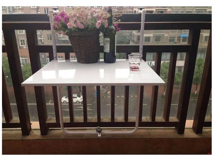 Healthy Environment-friendly Balcony Railing Hanging Table Modern Corrosion-resistant Rust-proof Folding Compute Desk