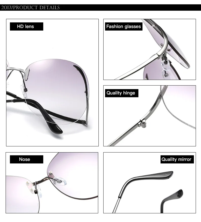 Cool  2021 New  Brand Design transparent Women Men Mirror Sunglasses Drive Sun Glasses Male Female Fashion Eyeglass