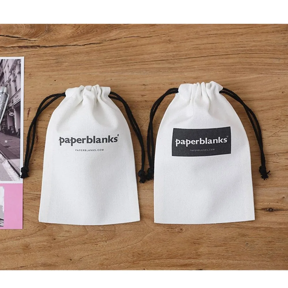 personalized set of 50 LOGO printed Custom white bag cotton canvas drawstring pouches gift packaging cosmetic bag jewelry bags